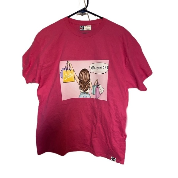 CUSTOM Logo Vinyl Printed White Short Sleeve Graphic T-Shirt Size XL - Picture 2 of 10